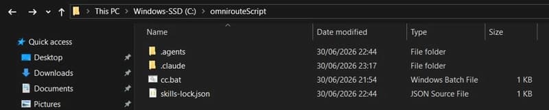 Initial Omniroute directory