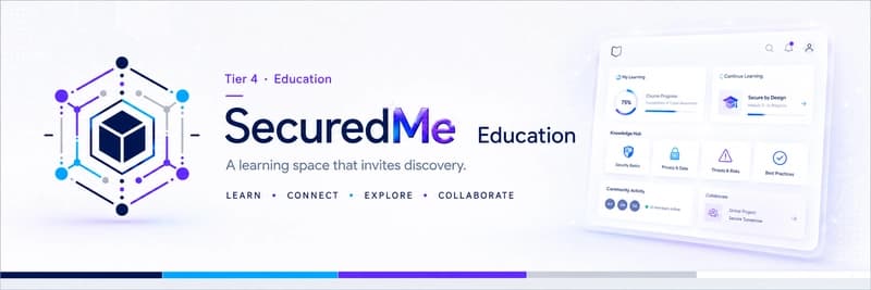 Wide SeCuReDmE Education banner closing the article with the official education-tier visual identity