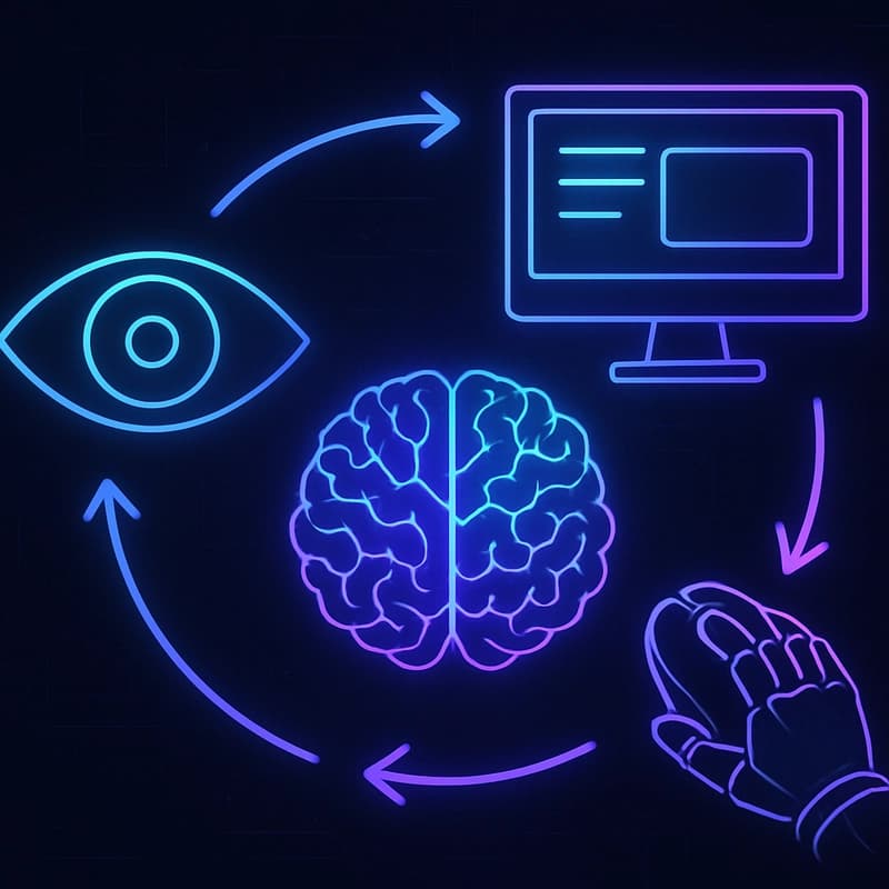 LLM Computer Use Agent — See, Reason, Act loop