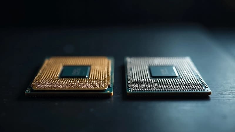 Google TPU data center racks compared against Nvidia GPU clusters in an AI chip rivalry diagram