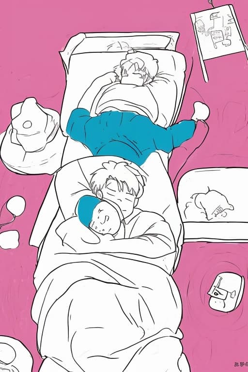 Line art with a pink background that won't go away, character multiplied