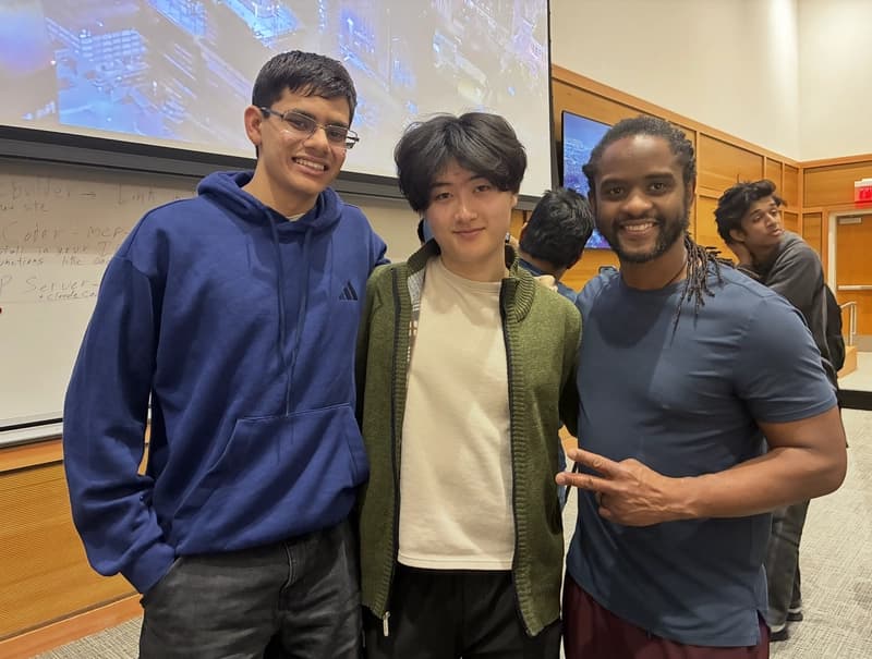 The two of us (left) with one of the co founders of Jaseci Labs Jason Mars!