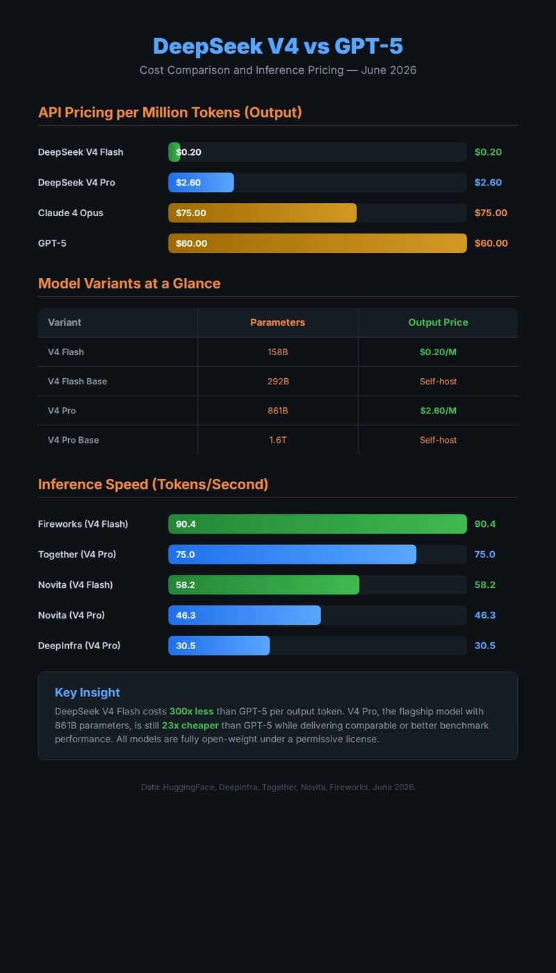 DeepSeek V4 vs GPT-5 Cost Comparison