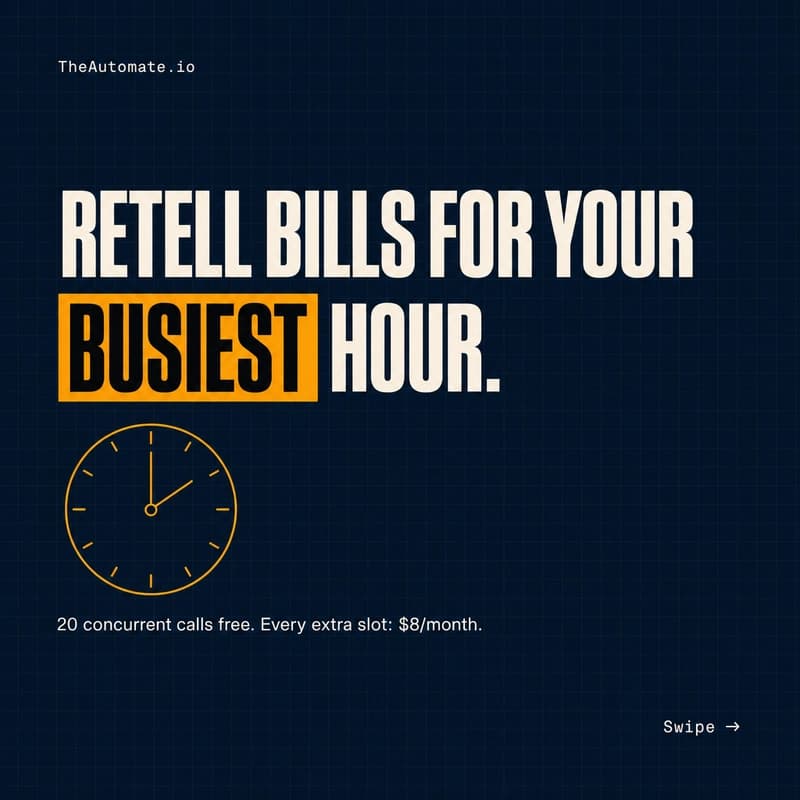 Hook slide showing Retell concurrent call pricing model