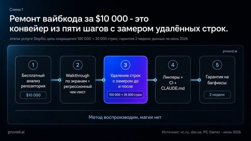 Методология ремонта вайбкода по Slopfix: пять шагов от аудита до CLAUDE.md