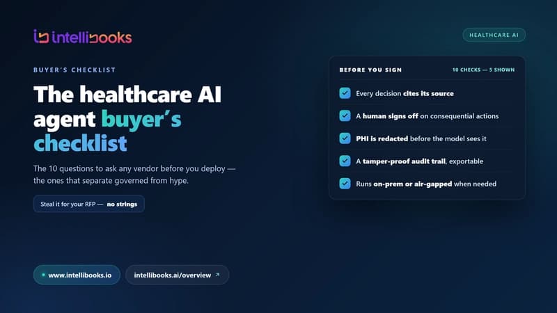 The healthcare AI agent buyer's checklist — 10 questions to ask before you deploy