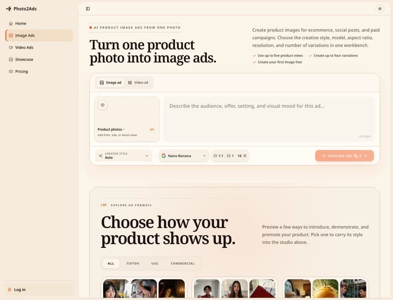 The Photo2Ads image-ad workbench