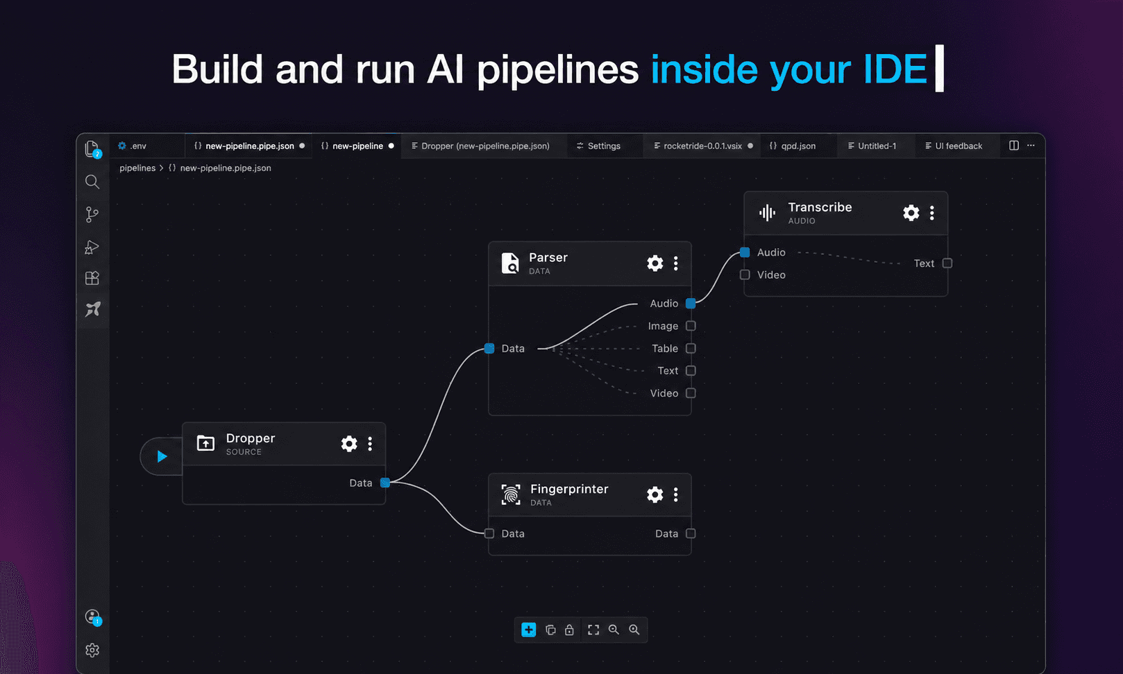 Build and run AI pipelines inside your IDE