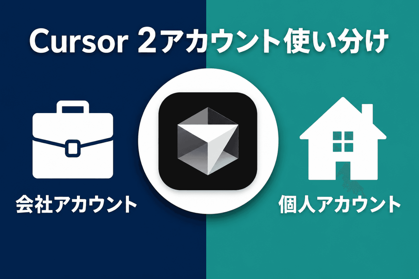 Cursor 2アカウント使い分け:会社アカウントと個人アカウント