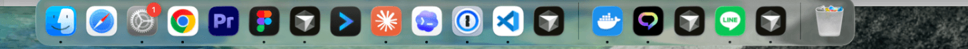 Dock に並んだ Cursor Personal