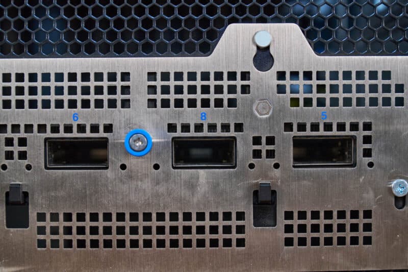 ASUS XA NB3I E12 Front OSFP NVIDIA ConnectX 8 Ports Detail